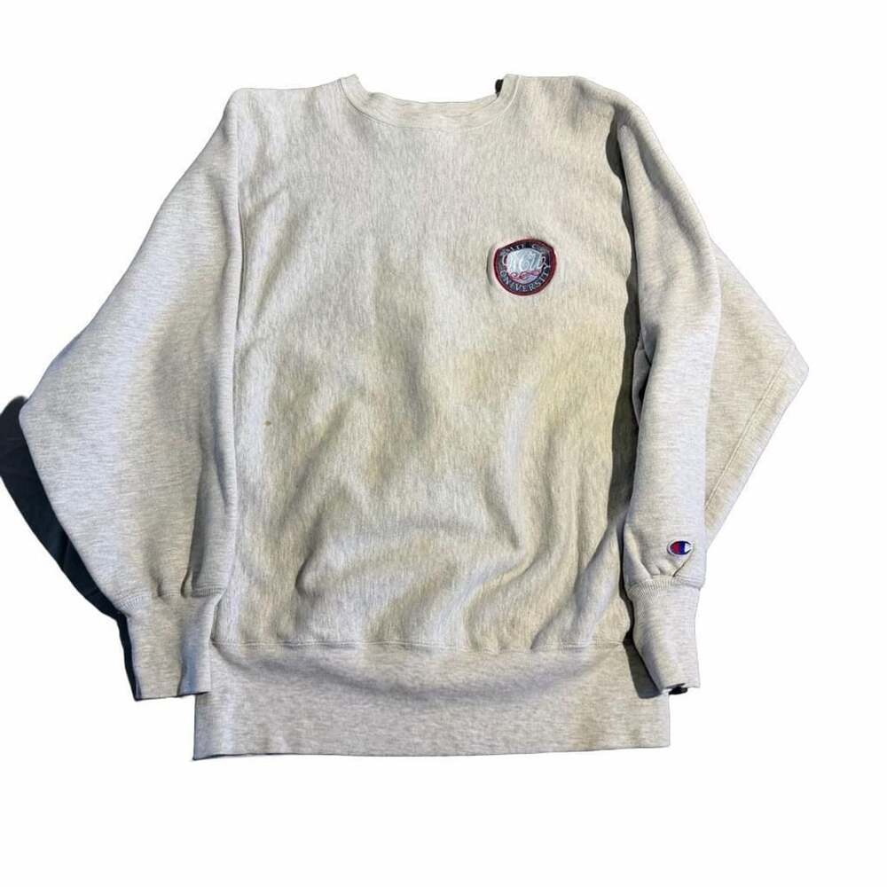 Vintage Champion Reverse Weave white cap university Sweatshirt Size XL